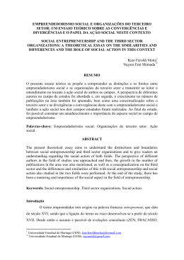 empreendedorismo social e organiza&ccedil;&otilde;es do terceiro setor
