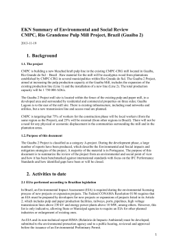 EKN Summary of Environmental and Social Review CMPC, Rio
