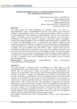 EMPREENDEDORISMO SOCIAL E