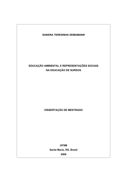 Environmental Education and Social Representation in Deaf