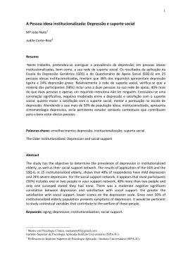 A Pessoa idosa institucionalizada