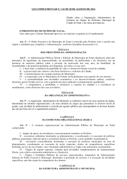 LEI COMPLEMENTAR N.&ordm; 141 DE 28 DE AGOSTO DE 2014 Disp&otilde;e