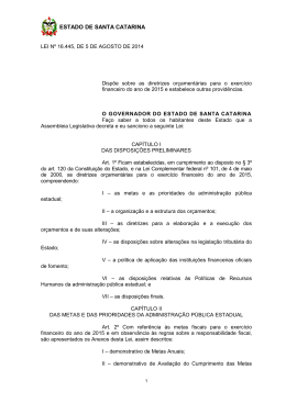 Lei de Diretrizes Or&ccedil;ament&aacute;rias
