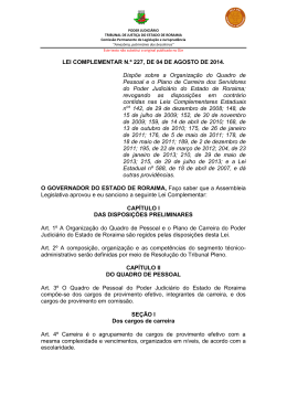 LEI COMPLEMENTAR N.&ordm; 227, DE 04 DE AGOSTO DE 2014