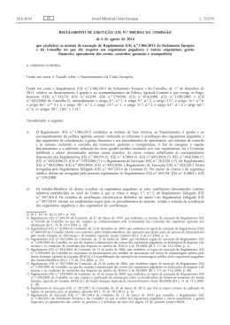 Regulamento de Execução (UE) n.º 908/2014 da