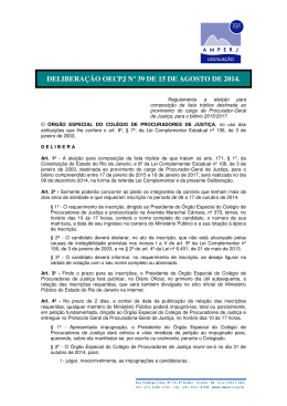 DELIBERAÇÃO OECPJ Nº 39 DE 15 DE AGOSTO DE 2014.