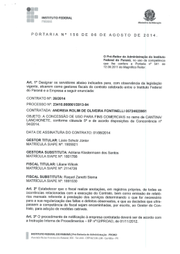 PORTARIA N0 156 DE 06 DE AGOSTO DE 2014.