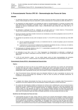 Pronunciamento T&eacute;cnico CPC 03