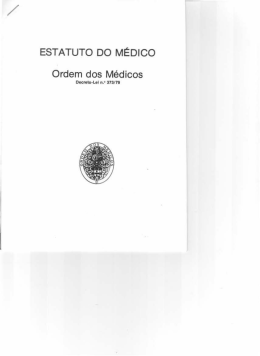 Estatuto do Médico - Secção Regional do Centro da Ordem dos