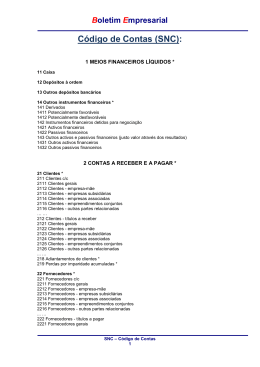 11 - C&oacute;digo de contas