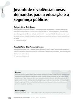 Juventude e viol&ecirc;ncia: novas demandas para a educa&ccedil;&atilde;o e a