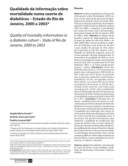 Qualidade da informa&ccedil;&atilde;o sobre mortalidade numa coorte