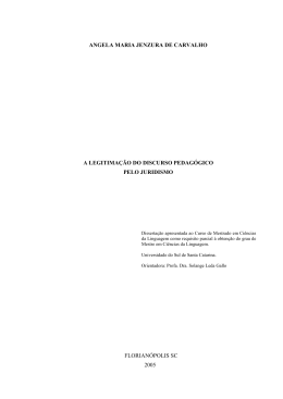 ANGELA MARIA JENZURA DE CARVALHO A LEGITIMA&Ccedil;&Atilde;O DO