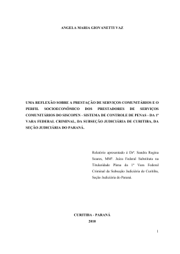 Projeto de Pesquisa - Justi&ccedil;a Federal do Paran&aacute;