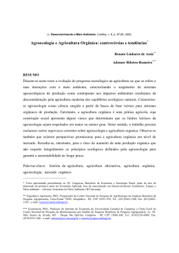 Agroecologia e Agricultura Org&acirc;nica: controv&eacute;rsias e tend&ecirc;ncias