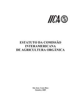 estatuto da comiss&atilde;o interamericana de agricultura org&acirc;nica
