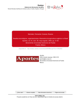 Redalyc. Desafios tecnol&oacute;gicos, organizacionais e financeiros da