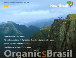 Organics Brasil 3.0 >> Leia mais Fórum Internacional de Agricultura