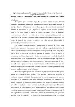 Agricultura org&acirc;nica no Rio de Janeiro