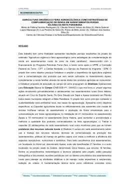 AGRICULTURA ORG&Acirc;NICA E FEIRA AGROECOL&Oacute;GICA