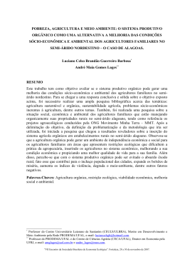 pobreza, agricultura e meio ambiente