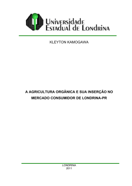 KLEYTON KAMOGAWA A AGRICULTURA ORG&Acirc;NICA E SUA