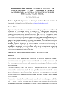 A HORTA ORG&Acirc;NICA ESCOLAR COMO ALTERNATIVA DE