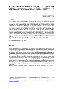 a certifica&ccedil;&atilde;o da produ&ccedil;&atilde;o org&acirc;nica na agricultura familiar