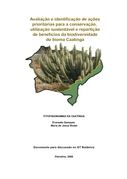 Fitofisionomias da Caatinga