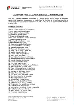 g GOVERNO DE - Agrupamento de Escolas de Benavente