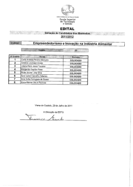 Seriação de Candidatos dos Mestrados ESTG