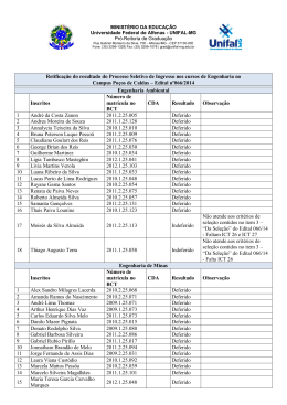 Resultado retificado - Unifal-MG