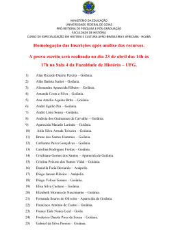 Homologa&ccedil;&atilde;o Final das Inscri&ccedil;&otilde;es - EADmin - CIAR