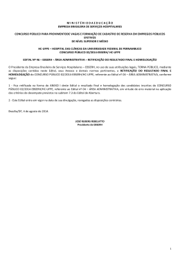 edital n&ordm; 46 - retifica&ccedil;&atilde;o - resultado final e homologa&ccedil;&atilde;o