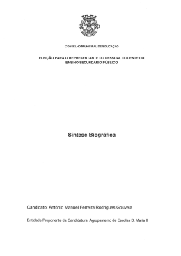 S&iacute;ntese Biogr&aacute;fica