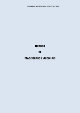 Quadro de Magistrados Judiciais em 01-09-2012