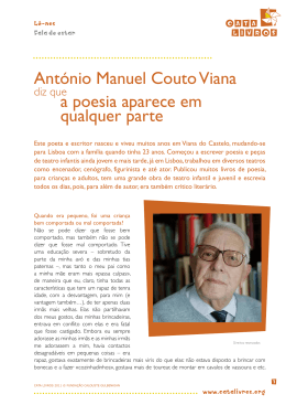 Ant&oacute;nio Manuel Couto Viana a poesia aparece em