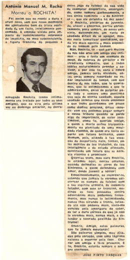 Ant&oacute;nio Manuel M. Rocha &Iacute; Morreu o ROCHITA!