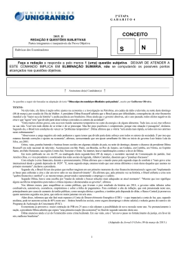 Gabarito de Medicina - Prova 31/05/2015