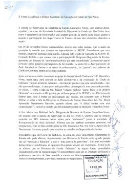 &Aacute; Vossa Excel&ecirc;ncia o Senhor Secret&aacute;rio da Educa&ccedil;&atilde;o do