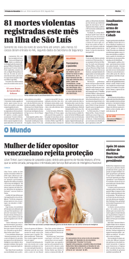 81 mortes violentas registradas este m&ecirc;s na Ilha de