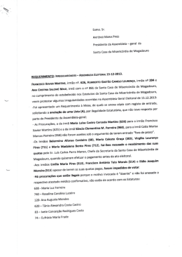 Exmo. Sr. ANT&Oacute;NIO MARIA PIRES Presidente da Assembleia