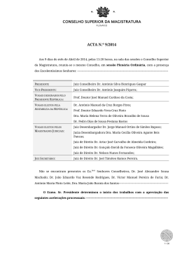 Acta n.º 9/2014 - ao Conselho Superior da Magistratura
