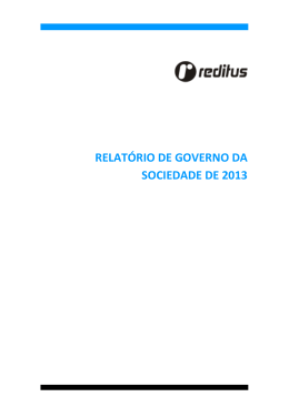 Governo das Sociedades - Relat&oacute;rio 2013