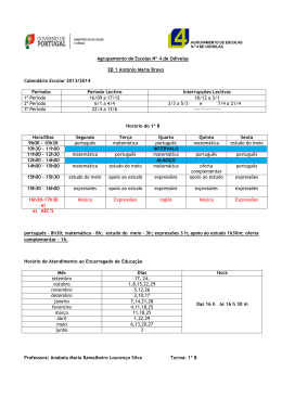 Agrupamento de Escolas N&ordm; 4 de Odivelas EB 1 Ant&oacute;nio Maria