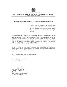 Disp&otilde;e sobre a aprova&ccedil;&atilde;o do Manual para Normatiza&ccedil;&atilde;o de