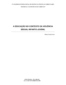 a educa&ccedil;&atilde;o no contexto da viol&ecirc;ncia sexual infanto-juvenil