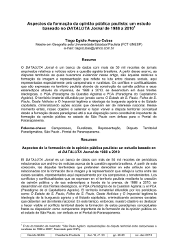Arquivo em PDF - Dados e textos sobre a Luta pela Terra e a