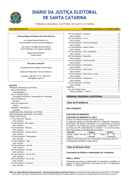 di&aacute;rio da justi&ccedil;a eleitoral de santa catarina