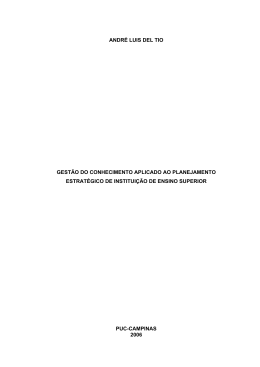 ANDR&Eacute; LUIS DEL TIO GEST&Atilde;O DO CONHECIMENTO APLICADO